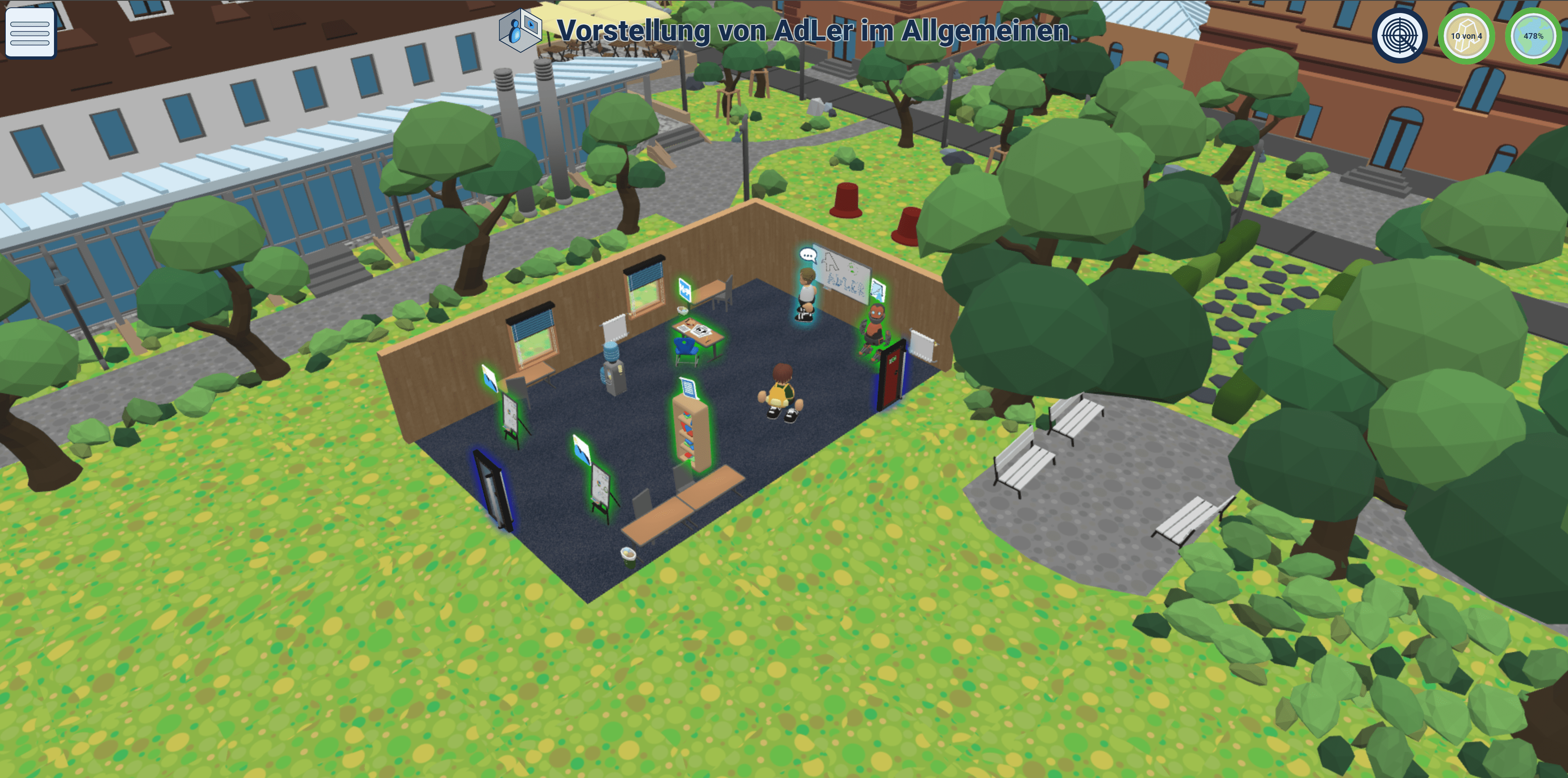 Kamera herausgezoomt Kamera herausgezoomt